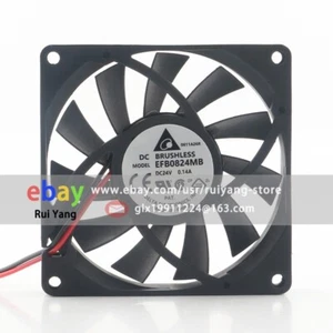 Delta Fan EFB0824MB DC 24V 0.14A 80x80x15mm 2-Wire 2800RPM Violent Cooling Fan - Picture 1 of 4