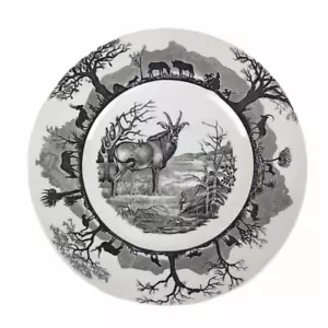Wedgwood Kruger National Park Map Sable Antelope Animal Plate Charger 10 5/8" - Picture 1 of 4