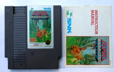 Ikari Warriors + Manual (Nintendo NES, 1987) 5 Screw  NES Tested - Image 1 of 3