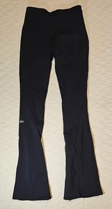 Alo Yoga Pants Zipper Bottom Leggings Black - Picture 1 of 7
