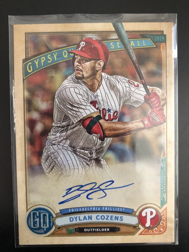 2019 Topps Gypsy Queen Auto #GQA-DC Dylan Cozens Philadelphia Phillies MLB Card - Image 1 of 2