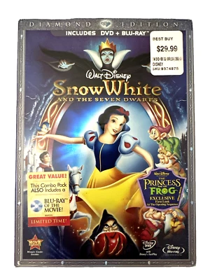 Snow White and the Seven Dwarfs BLU-RAY + DVD Movie Combo 3-Disc DIAMOND EDITION - Image 1 of 3