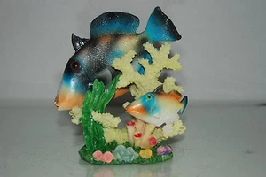 Aquarium detaillierte Fische & Korallen Basis Ornament 13 x 6 x 14 cm für alle Aquarien - Bild 1 von 2