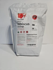 Organic Hibiscus Tea, 200 Tea Bags | Sugar Free Sweet & Tart Flavor– Non-GMO - Picture 1 of 2