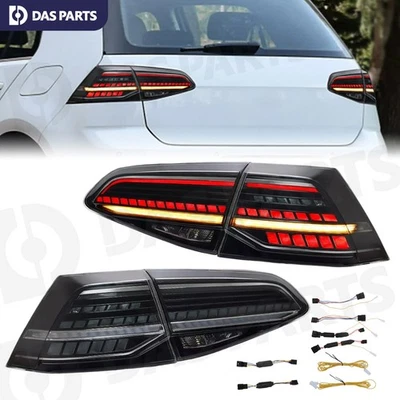For 2014-2019 Volkswagen Golf 7 Smoke LED Tail Light Lamp w/Sequential Turn L&R - Изображение 1 из 4