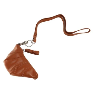 Lipstick Earphone Bag PU Croissant Bag Hanging Neck Coin Purse Girls/Female - Picture 1 of 18