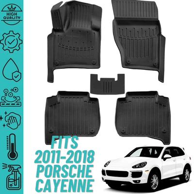 Juego de alfombrillas 3D para Porsche Cayenne 2011-2018 ajuste personalizado para todo tipo de clima Foto 1 de 4