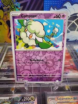 Cottonee 034/091 Reverse Holo Common Pokemon TCG S&V Paldean Fates - Image 1 of 2