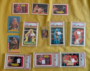 Vintage 1985 1987 Hulk Hogan O-Pee-Chee Topps PSA Cards Stickers Lot 12 - Picture 1 of 2