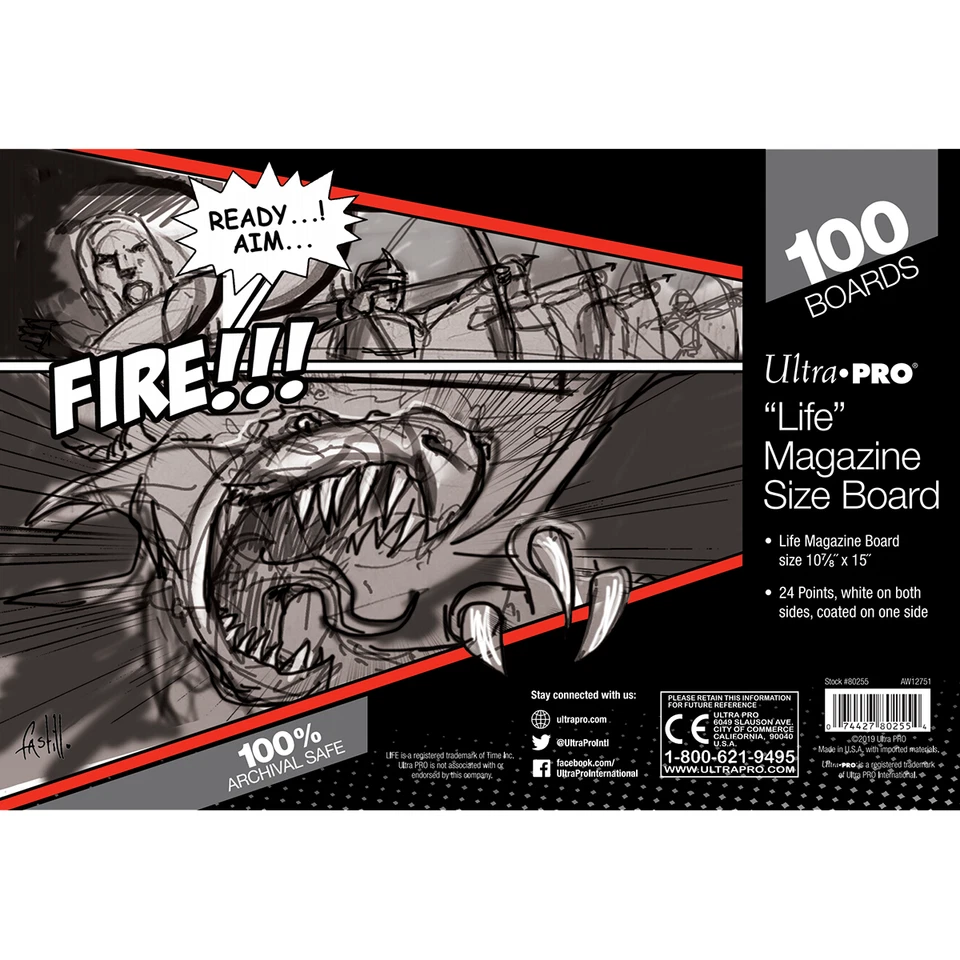 Ultra PRO 100 Ct 10-7/8" x 15" 24 Punkt Tafel Lebensmagazingröße Comictafeln - Bild 1 von 1