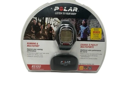 Reloj monitor de ritmo cardíaco digital Polar RS100 NEGRO para hombre/correr y multideporte Foto 1 de 4