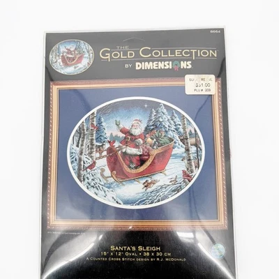The Gold Collection Dimensions SANTA’S TRINEO 8664 Punto de Cruz Contado Foto 1 de 4
