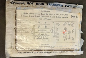 40`s WALKER`S Hot Iron Transfers Embroidery Linens 33 & Monograms Art Deco - Picture 1 of 6
