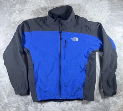 The North Face Jacket Mens Large Blue Gray Softshell Full Zip Chest Pocket Logo - Image 1 of 4