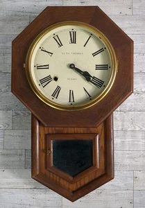 Vintage Seth Thomas Wanduhr Holz 31 Tage für Teile & Reparaturen - Bild 1 von 13