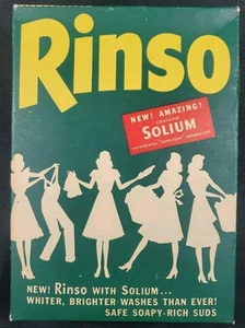 Scatola detersivo lavanderia Rinso vintage anni 50 pubblicità sapone completa sigillata - Foto 1 di 6