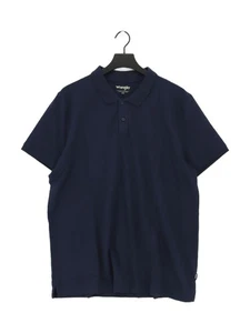 Wrangler Men's Polo XXL Blue 100% Cotton Basic New with tags - Picture 1 of 5