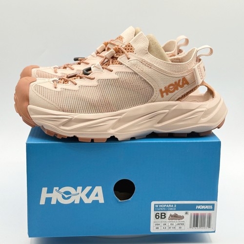 HOKA ONE ONE Nuovo sandalo sneaker HOKA Hopara 2 taglia 6 donna cedro scarpa da trekking 1147670 nuovo con scatola