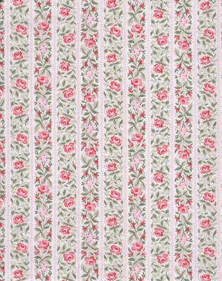 Laura Ashley Full Sheet Set Marta Stripe Pink 4pc Farmhouse Chic Cottage Green - Image 1 of 4