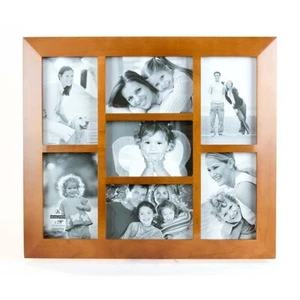 Malden Berkeley Beveled Edge Wood Collage Picture Frame, 7 Opening, 7-4x6, - Picture 1 of 2