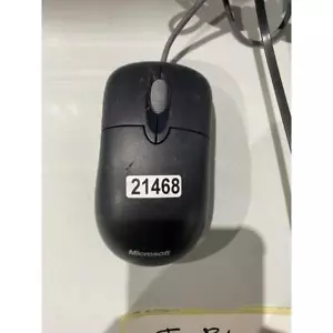 Microsoft Basic 1.0 Optical Mouse Black Wired USB 3-Button Scroll Wheel Compact - Picture 1 of 5