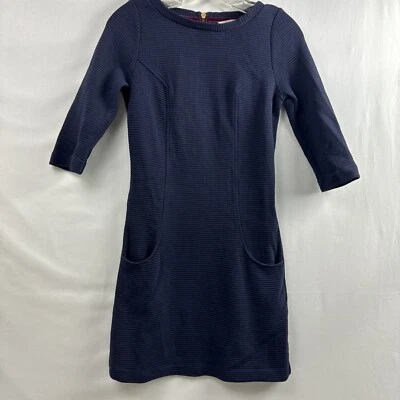 Vestido Boden para mujer 2 pequeños otomanos de jazmín azul marino tejido acanalado bolsillos ajustables Foto 1 de 4