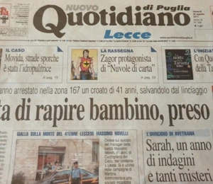 ZAGOR ARTICOLO (RICHIAMATO IN PRIMA PAGINA) SU NUOVO QUOTIDIANO DI PUGLIA (2011) - Picture 1 of 1