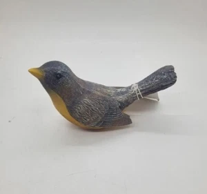 Robin Resin Bird Figurine Yellow and Orange Vintage - Picture 1 of 1