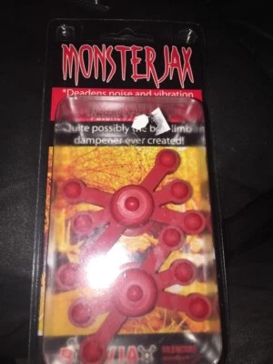 Bowjax Monster Jax Solid Limb Dampener Monsterjax 2 Pack Red 1022 New Archery - Image 1 of 2