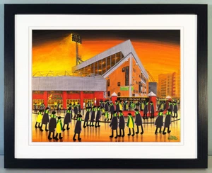 JACK KAVANAGH "CARROW ROAD" NORWICH CITY FRAMED PRINT - Picture 1 of 5