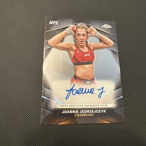 2024 Topps Chrome UFC Joanna Jedrzejczyk Auto peso paglia cromato veterano auto - Foto 1 di 8