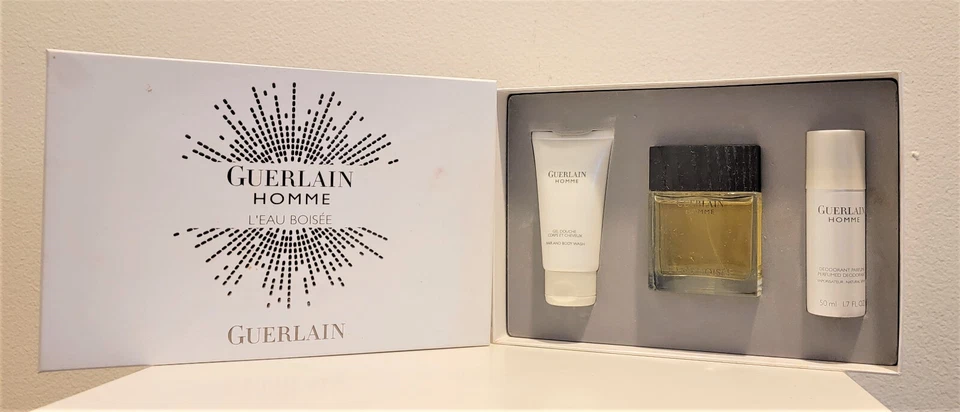 Set Guerlain Homme L'Eau Boisse 2.7oz Edt + 2.5oz shower gel + 1.7oz deo for men - Изображение 1 из 1