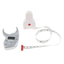 Electronic Digital Body Fat Caliper + Tape Measure Pack - Skin Muscle Tester