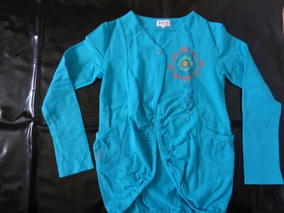 10 ans - ORIGINAL - veste / gilet long bleu / turquoise - LCDP - NEUF = - Photo 1/4