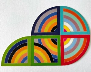 Vtg Richard Pettibone Appropriation Frank Stella Die Cut 2005 Offset Lithograph - Picture 1 of 6