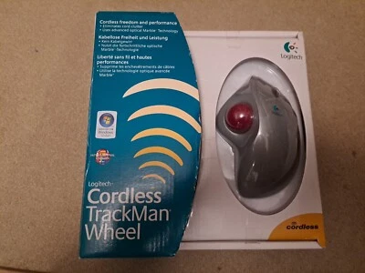 Logitech Cordless Trackman Wheel Trackball Mouse Mice WIRELESS - USED but BOXED - Image 1 of 4