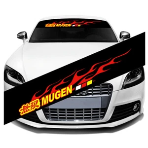 Calcomanías de carreras JDM Mugen Power By Flame pegatina parabrisas delantero trasero para automóvil Scorpa - Imagen 1 de 12
