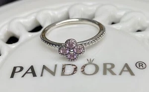Authentic Pandora Oriental Blossom Ring #191001PCZ - Picture 1 of 5