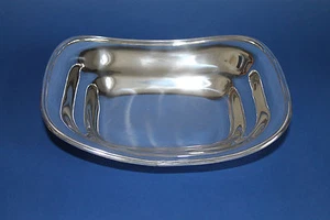 Schale Brotkorb Brotschale Messing Versilbert 24,5 cm x 20 cm NEUWARE OVP - Picture 1 of 2
