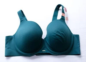 Cacique Women's Modern Luxe Lightly Lined Balconette Bra CA4 Deep Teal Size 42D - Picture 1 of 3