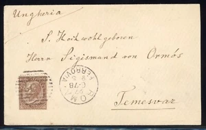 Italy 1863 30c Scott# 30 XF Used on Cover to Temesvar Scarce Franking - Picture 1 of 2