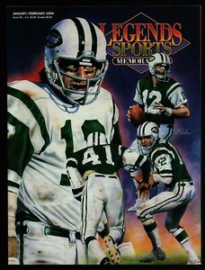 Legends Sports Memorabilia Jan Feb 1994 Joe Namath Cover 56 113021WEEM