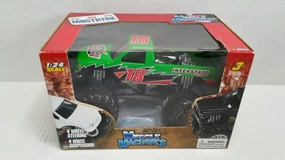 Rare Action Muscle Machines 18 Interstate Batteries Nascar Monster Truck 1:24  - Image 1 of 4