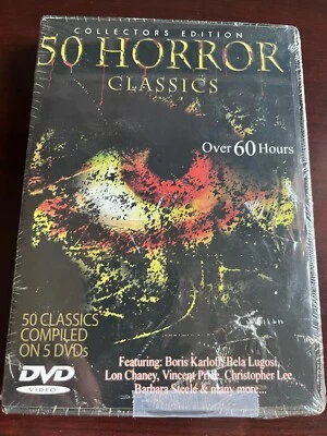 50 HORROR Classics Movie DVD  Buy 2 Get 2 Free! BRAND NEW SEALED - Image 1 of 3