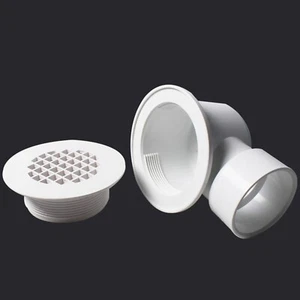 Brand New Shower Drain Low Profile PVC Replacement Side-outlet Drainage - Picture 1 of 12