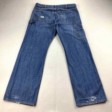 Old Navy Painter Jeans Mens 38x34 Blue Denim Loose Fit Stone Wash Carpenter 