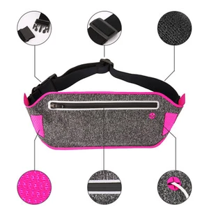 Waterproof Sports Runner Waist Bum Bag Running Jogging Belt Pouch Zip Fanny Pack - Picture 1 of 18