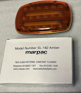 SL182 MARPAC SAFETY LIGHT, 6", AMBER, 2 PATTERNS: FLASHING OR CONSTANT, NEW - Picture 1 of 4