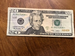 2009 Star Note 20 Dollar Bill - Picture 1 of 2