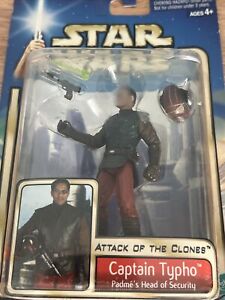 Star Wars Attack of the Clones Captain Typho Action Figure Hasbro 2002 Sealed